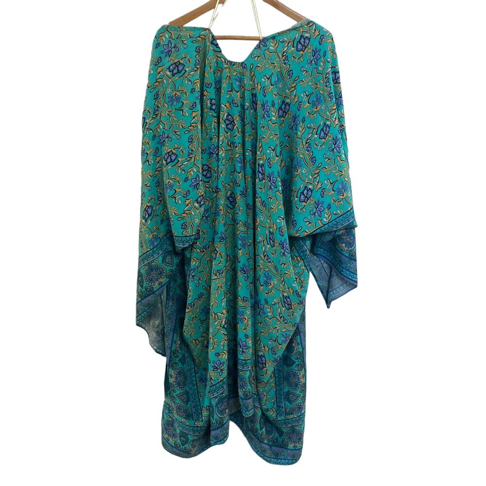 Umgee Teal Floral Boho Tunic